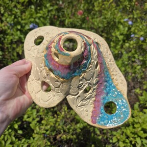 Orchid Pottery Bell Tropical Island Blooms