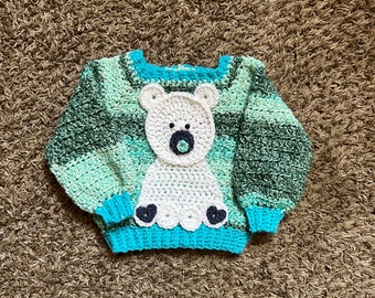 Teddy/Polar Bear Diddy Sweater for 18 months