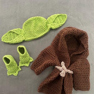 Set da neonato Yoda/Grogu (cappello/veste/piedi)