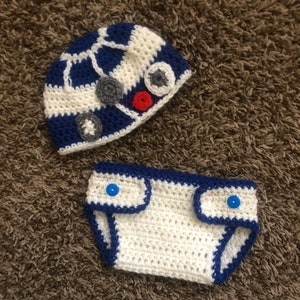 R2D2 Baby Set (hat, diaper cover)