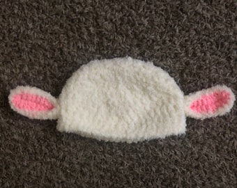 Lamb/Sheep/Bunny/Rabbit Hat in vanilla for toddlers