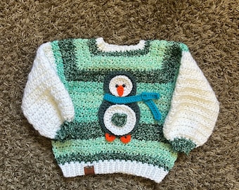 Pengiun Diddy Sweater für Größe 2T