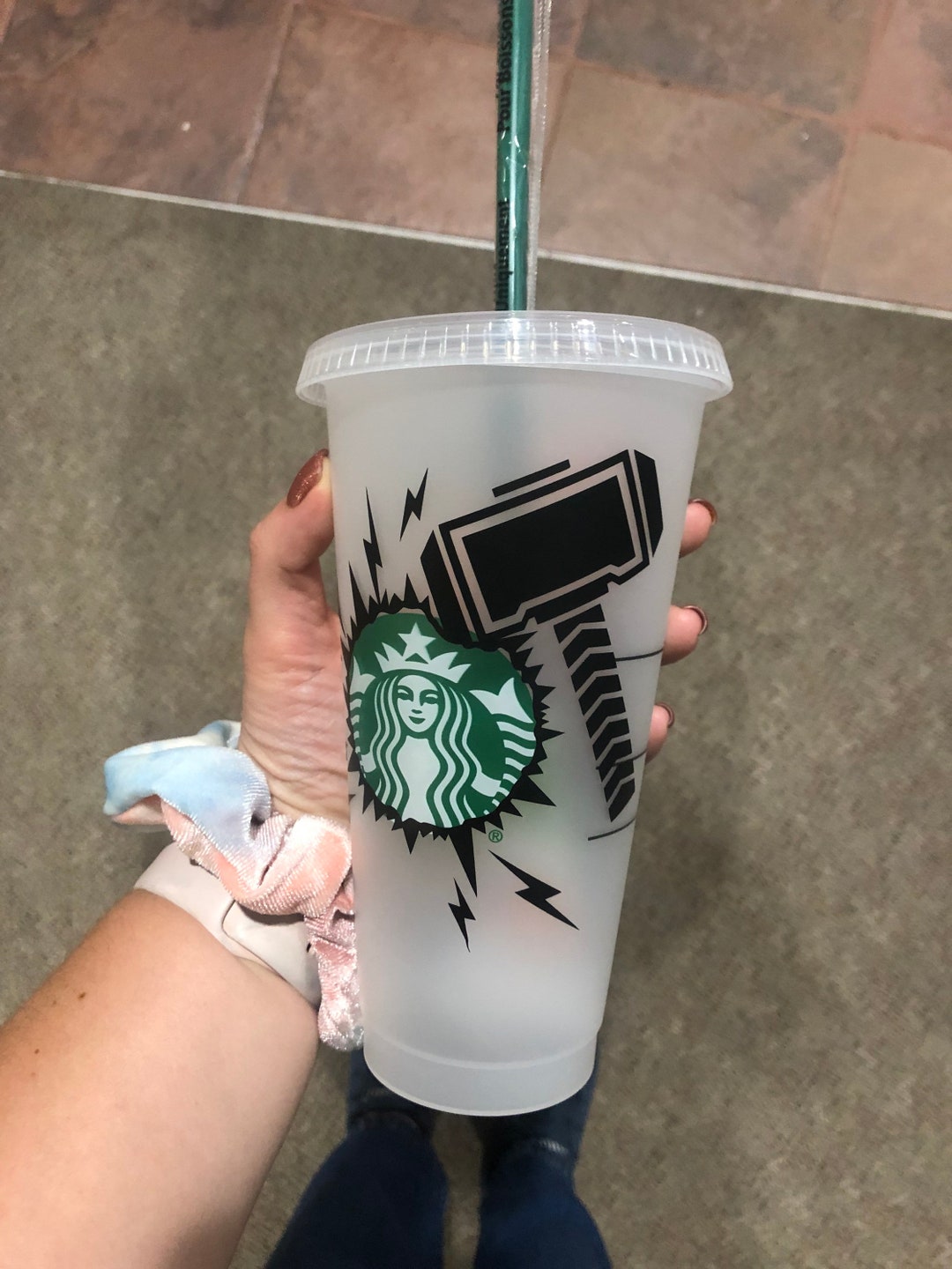 Thor's Hammer Starbucks to Go Cold Cup Etsy