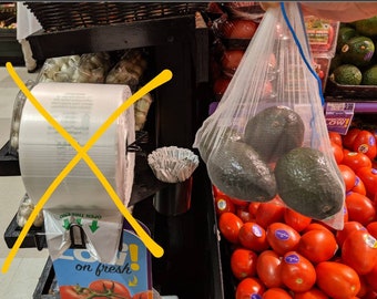 Reusable Produce Bag, Mesh Produce Bag, Mesh Fruit Bag, Plastic Bag Alternative, Reusable Vegetable Bag