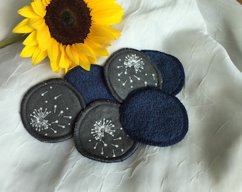 Dandelion Reusable Facial Rounds – Soft Cotton Makeup Remover Pads, Zero Waste Set