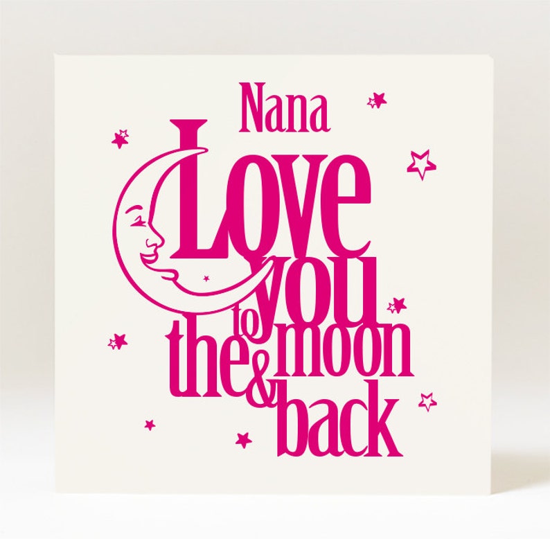 Handmade Mother s Day birthday Nanny Nana Nanna Love You Etsy