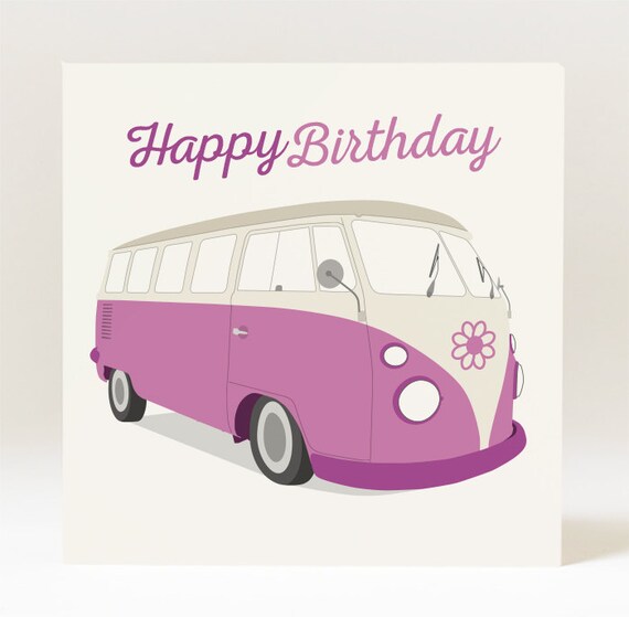 Biglietto d auguri a mano camper femmina maschio Etsy Italia