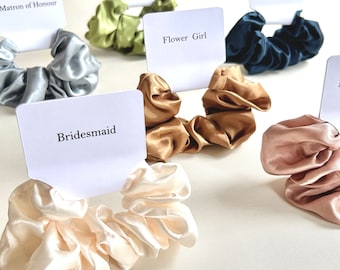 Bridesmaid Scrunchie | Bridesmaid Gift | Scrunchie | Silk Scrunchie | Hair Accessories | Hair Tie | Gift | Thank You Gift