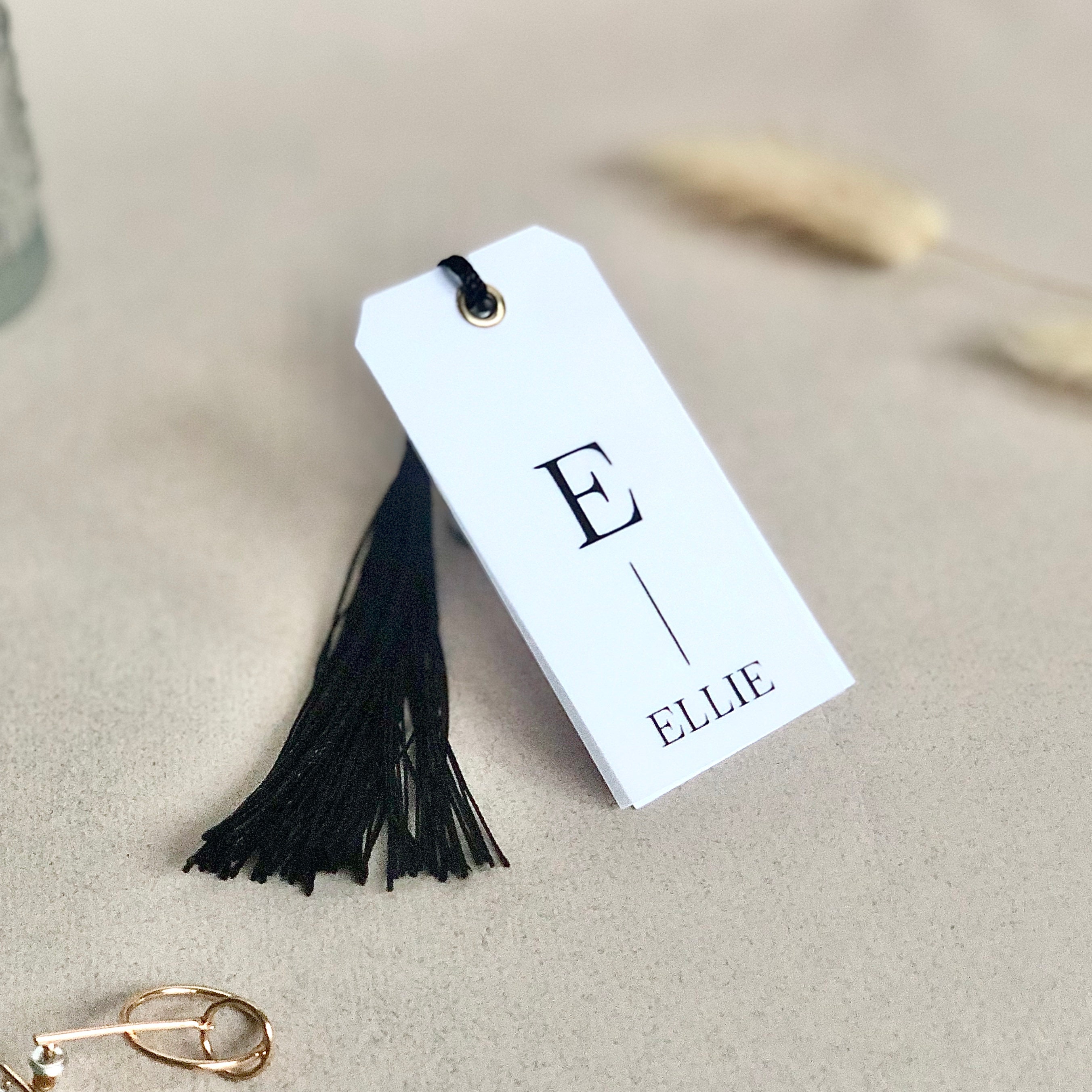 Tassel Place Card Place Name Place Setting Vellum Place - Etsy UK