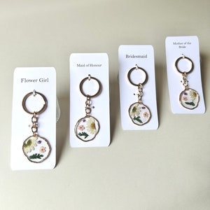 Bridesmaid Keyring | Bridesmaid Proposal | Bridesmaid Gift | Keyring | Flower | Accessories | Thank You Gift