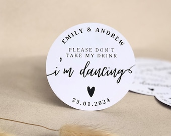 Wedding Drink Cover | Wedding Coaster | Don’t take my drink| Personalised Drink Cover