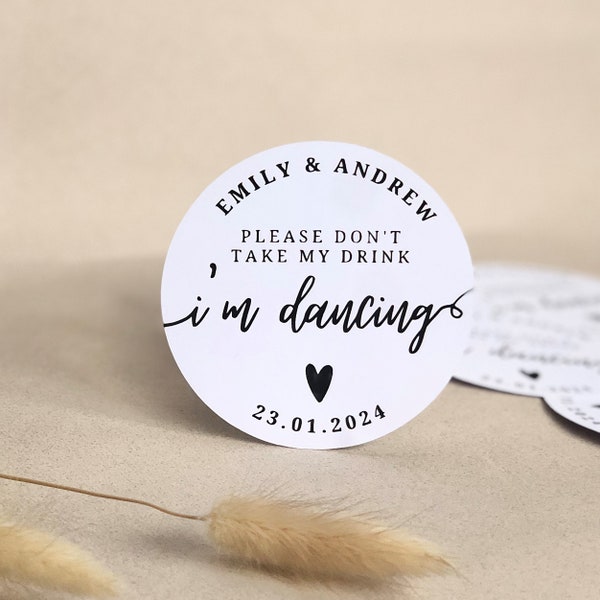 Wedding Drink Cover | Wedding Coaster | Don’t take my drink| Personalised Drink Cover