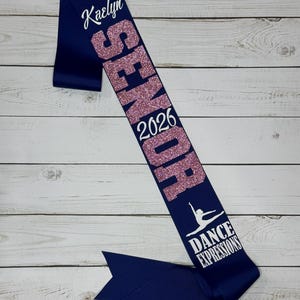 Personalized Senior Dance Sashes/Dance Team/Dance Line/Spirit Team/Tap Team/Tap Dancer