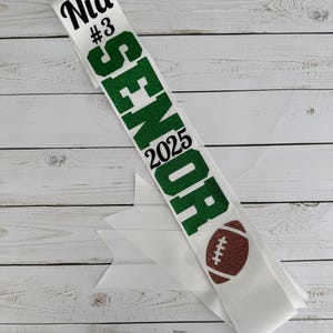 Personalized Senior Football Sashes / Flag Football Sashes