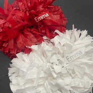 Pom Pom Tags Set of 2 Cheer Gifts Cheer Camp Personalized