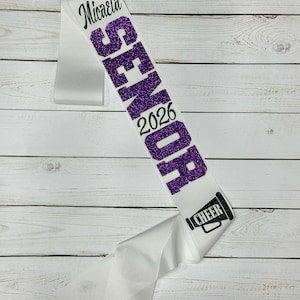 Personalized Senior Cheer Sashes
