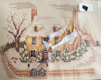 Vintage 1986 Creative Keepsakes Country in Season Winter Counted Cross Stitch Kit CK1771 OOP