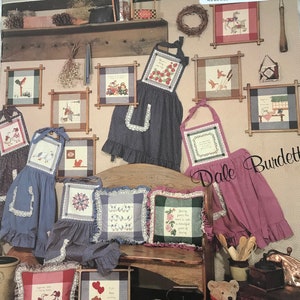 Vintage 1984 Dale Burdett Love That Country Hopscotch Sampler Counted Cross Stitch Pattern Booklet OOP
