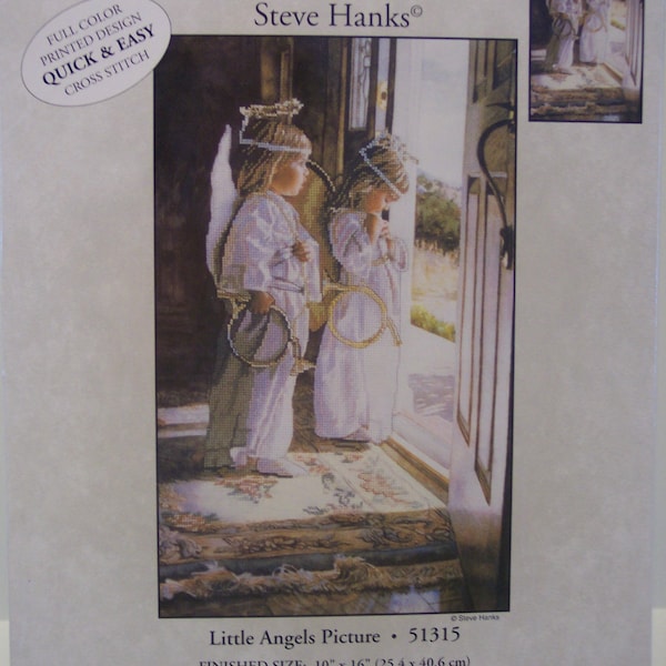 2001 Candamar Little Angels Girls Embellished Christmas Cross Stitch Kit Steve Hanks OOP