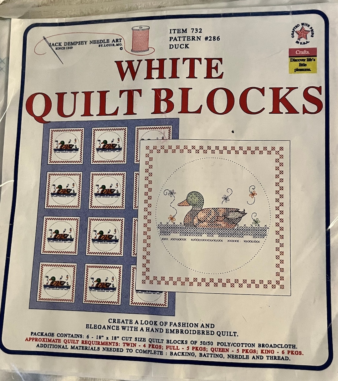 Cross-Stitch Butterfly 18″ Quilt Blocks