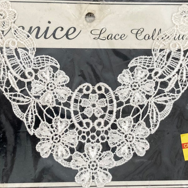 Vintage Carolace Venice Lace Collection White Applique Embellishment Sealed Package