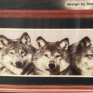 2004 Vintage Cross My Heart The Pack Wolf Wolves Counted Cross Stitch Kit NIP CSBK-225-1