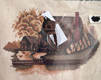 Vintage 1986 Creative Keepsakes Country in Season Fall Counted Cross Stitch Kit CK1774 OOP