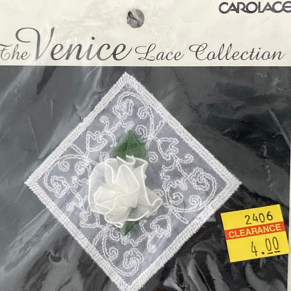 Vintage Carolace Venice Lace Collection Applique Embellishment Sealed Package