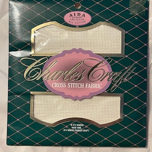 Charles Craft White Aida Cloth: 14 Count Cotton Fabric (12 X 18)