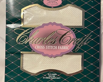 Charles Craft White Aida Cloth: 14 Count Cotton Fabric (12 X 18)