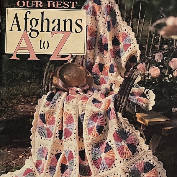 Vintage 1998 Leisure Arts Our Best Afghans A To Z Crochet Pattern Leaflet #30