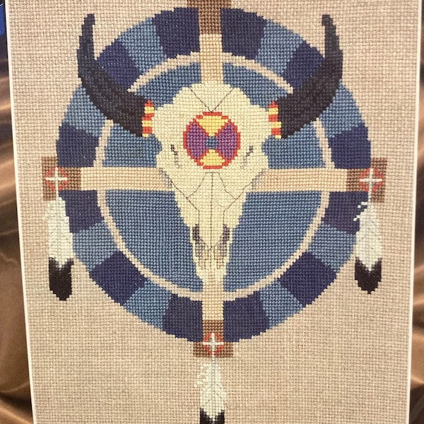 RARE 1999 Vintage Janlynn Medicine Wheel Native American Counted Cross Stitch Kit OOP 120-11