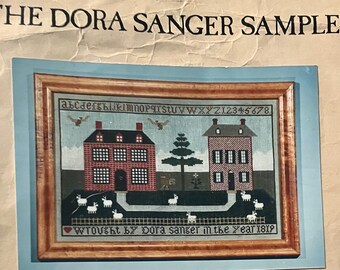 HTF The Scarlet Letter Original Pattern Vintage 1984 The Dora Sanger Sampler Cross Stitch Leaflet OOP