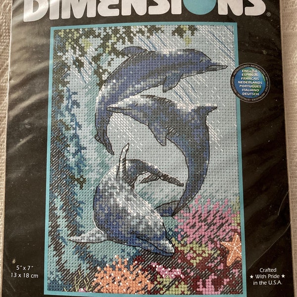 Dolphin Cross Stitch - Etsy
