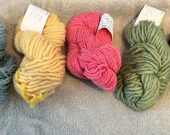 5 Skeins Natural Cormo and Wool 2 Ply Sport Yarn: Naturally Dyed, Different Colors, Knitting, Crochet