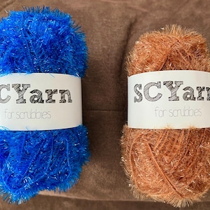 2 Skeins Discontinued SC Yarn for Scrubbies Knitting Polyester Knit Crochet Craft DIY Kids Crafting