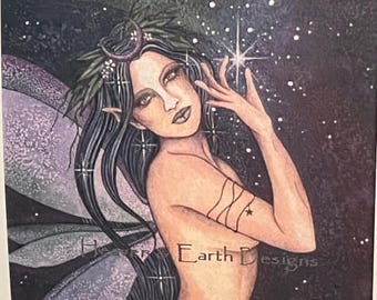 Vintage NIP Heaven and Earth Celestial Faery Fairy Cross Stitch Pattern: Jessica Galbreth Design