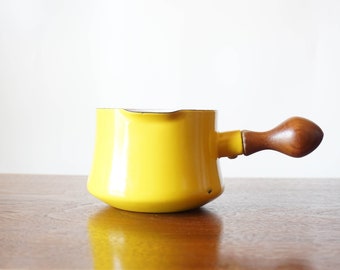 Dansk Kobenstyle France Yellow Enamel butter warmer Jens Quistgaard Denmark Danish Design