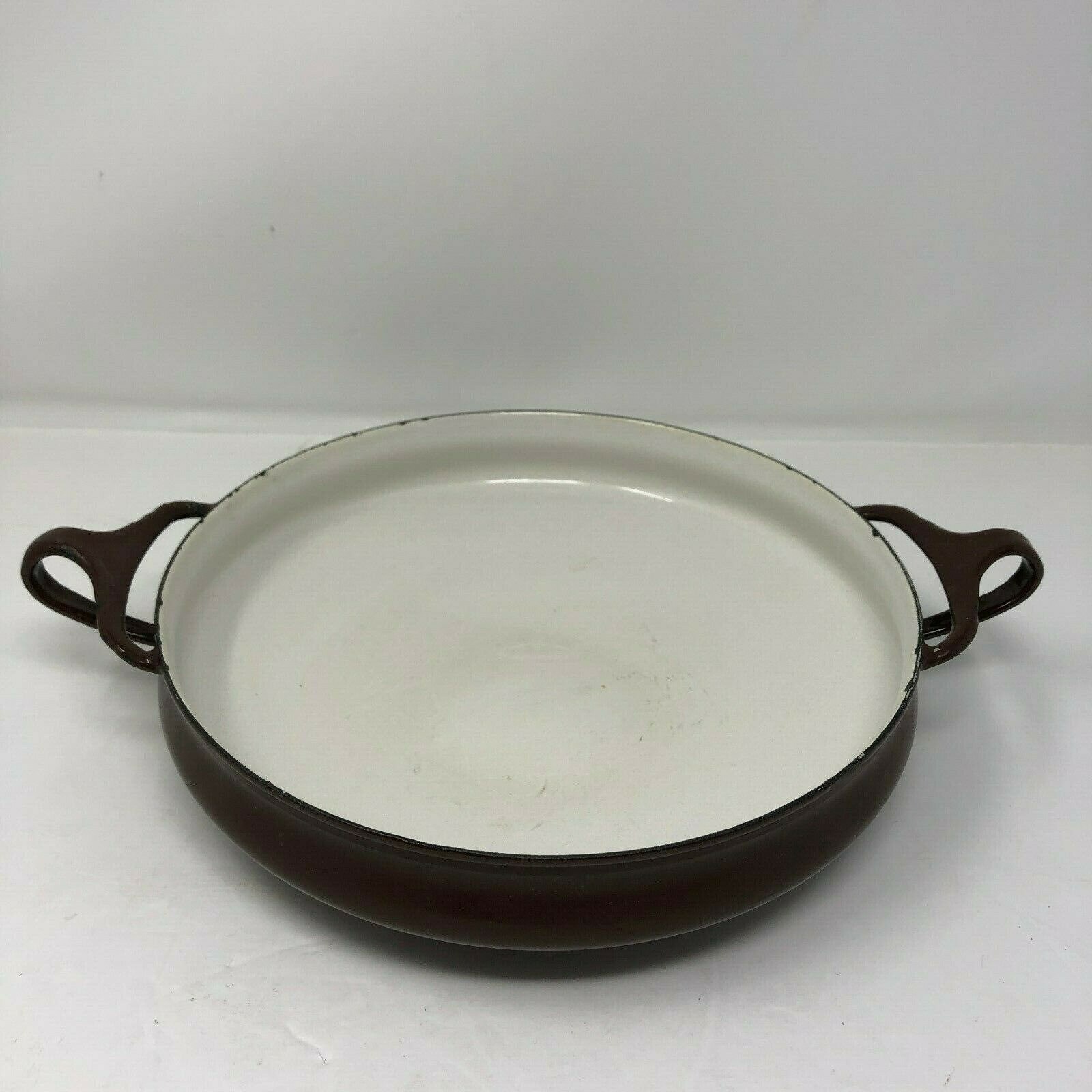 Dansk Small Paella Pan Brown White Enamel Denmark 10 Etsy