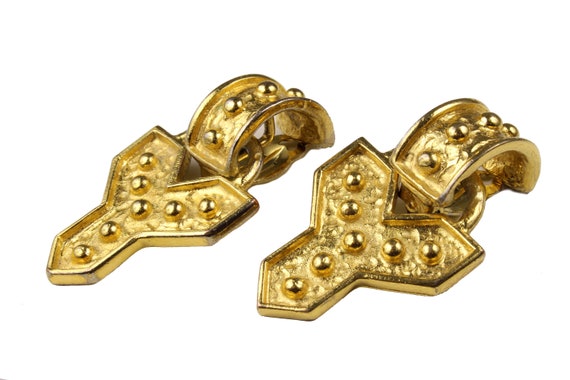 YVES SAINT LAURENT Vintage Iconic Y Earrings - image 5