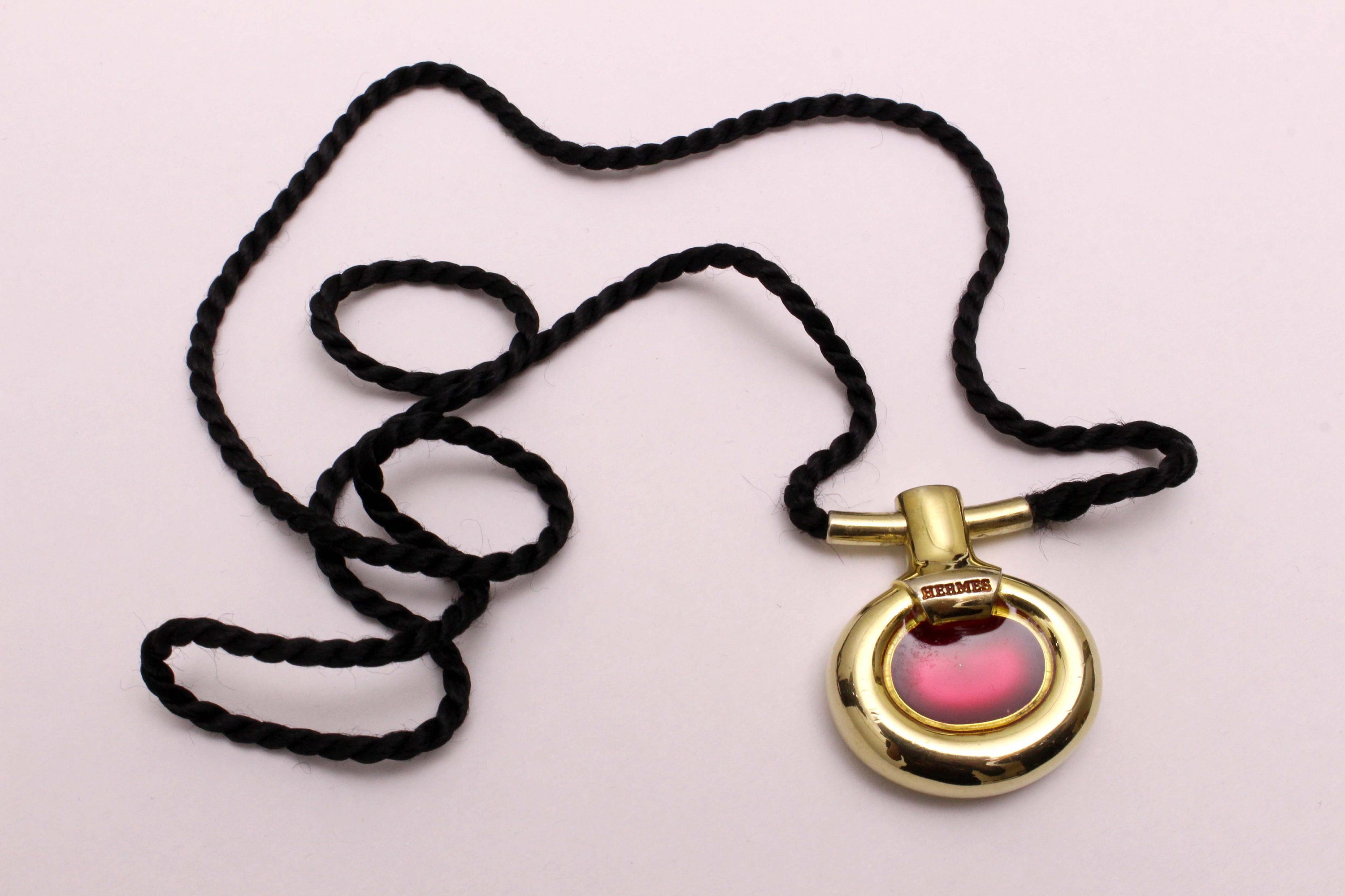 HERMES Vintage Bottle Perfume Diffuser Pendant Necklace - Etsy