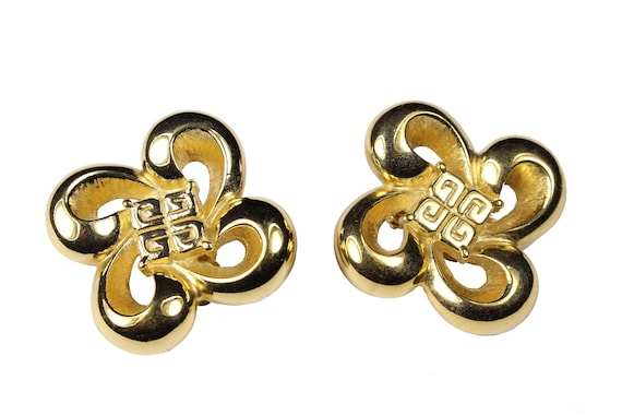 GIVENCHY Vintage Gold Plated Earrings Etsy Singapore