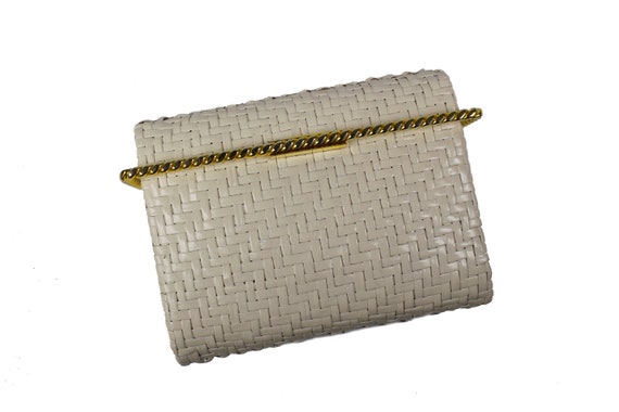 Vintage RODO white wicker clutch - image 6