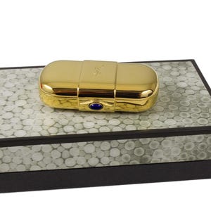 YVES SAINT LAURENT Vintage Gold Plated Pillbox
