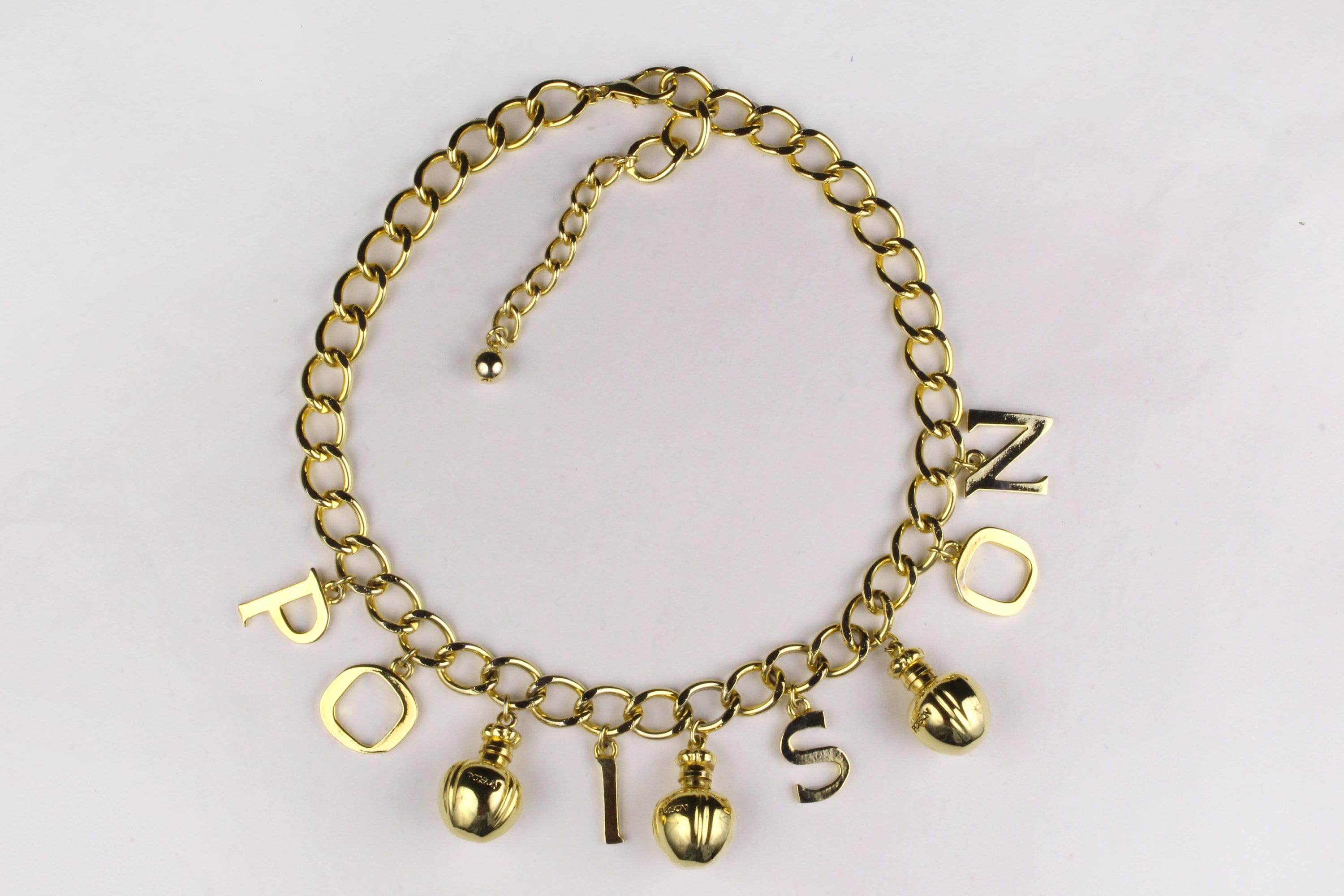 DIOR/POISON/チャーム/ネックレス CHRISTIAN DIOR Vintage Poison Charms Necklace and Poison