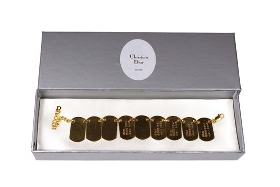 CHRISTIAN DIOR Vintage Dior 1947 New Look Name Plate Bracelet - Etsy