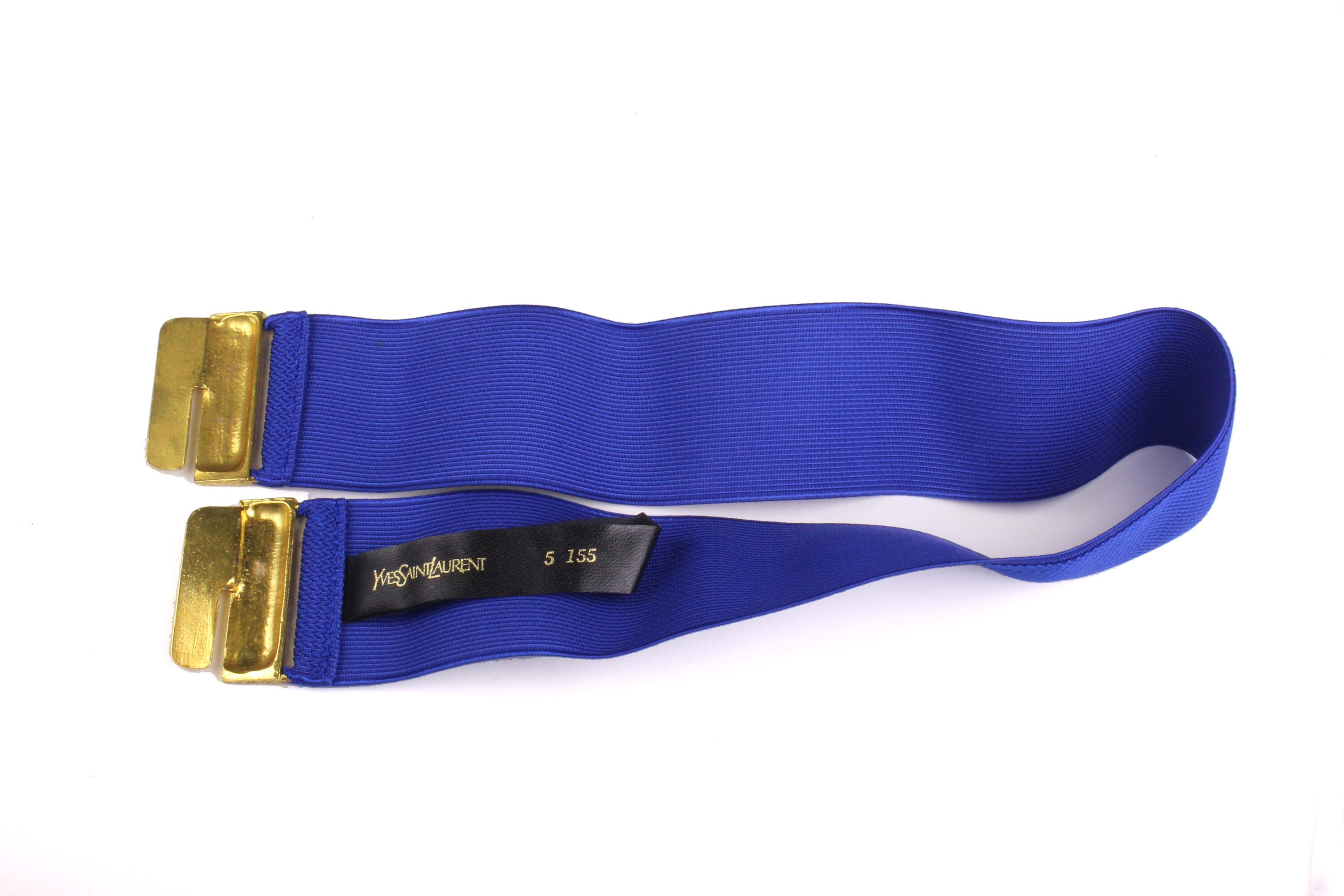 【美品】Yves Saint Laurent ゴム製ベルト ヴィンテージ 美品 サンローラン YSL オールド ヴィンテージ ベルト ロゴ