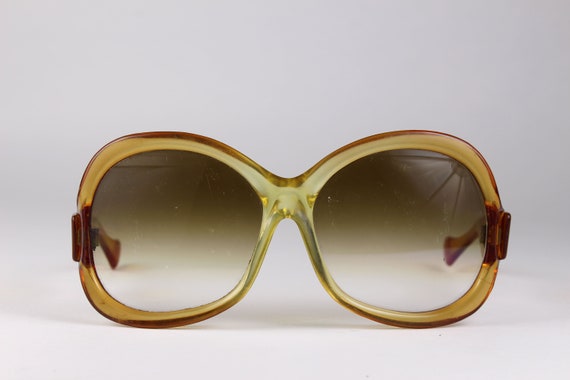 Vintage 60-70s Oversized Sunglasses Tortoiseshell - image 1