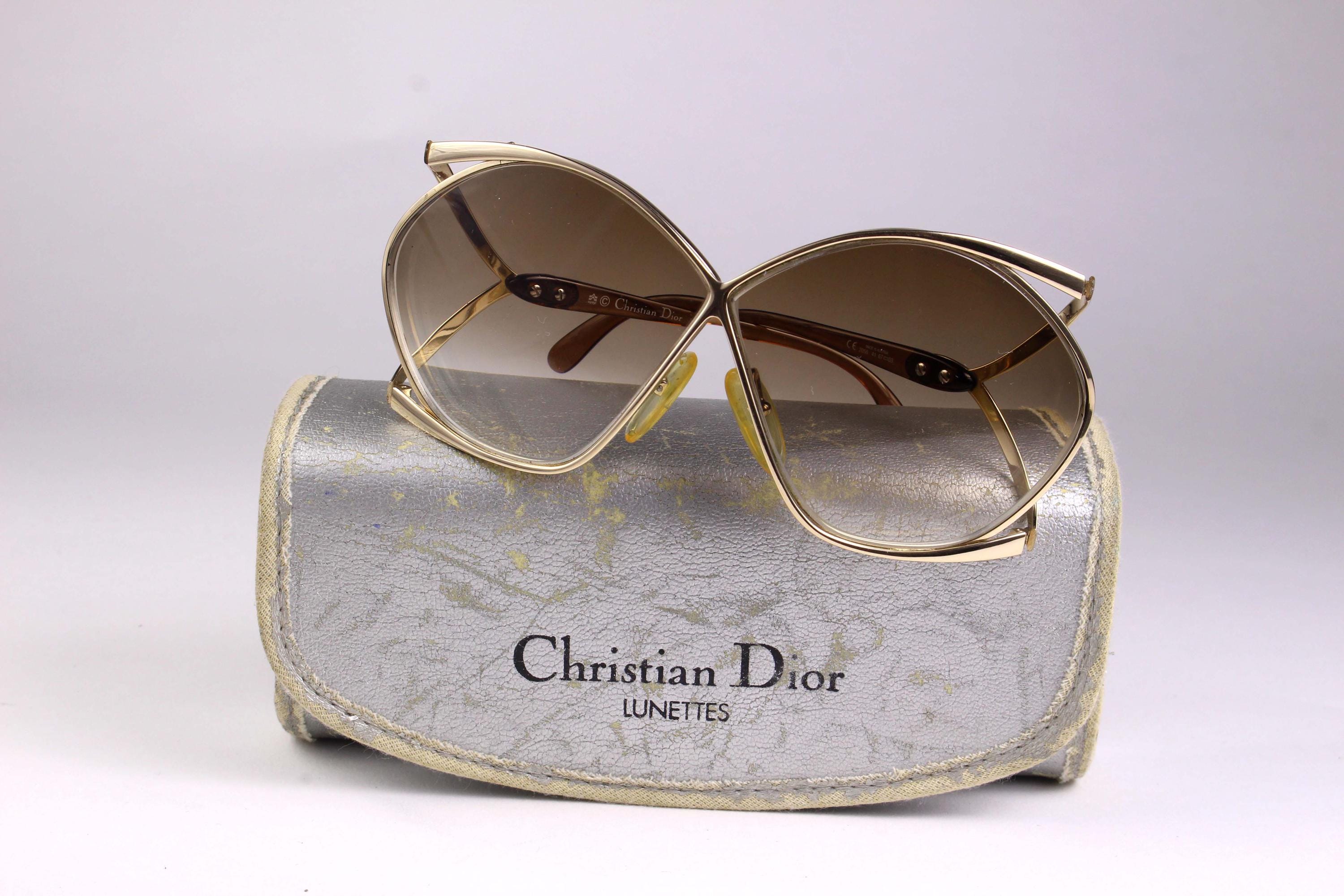 CHRISTIAN DIOR Vintage 80's Eyeglasses 2056 Oversize Butterfly