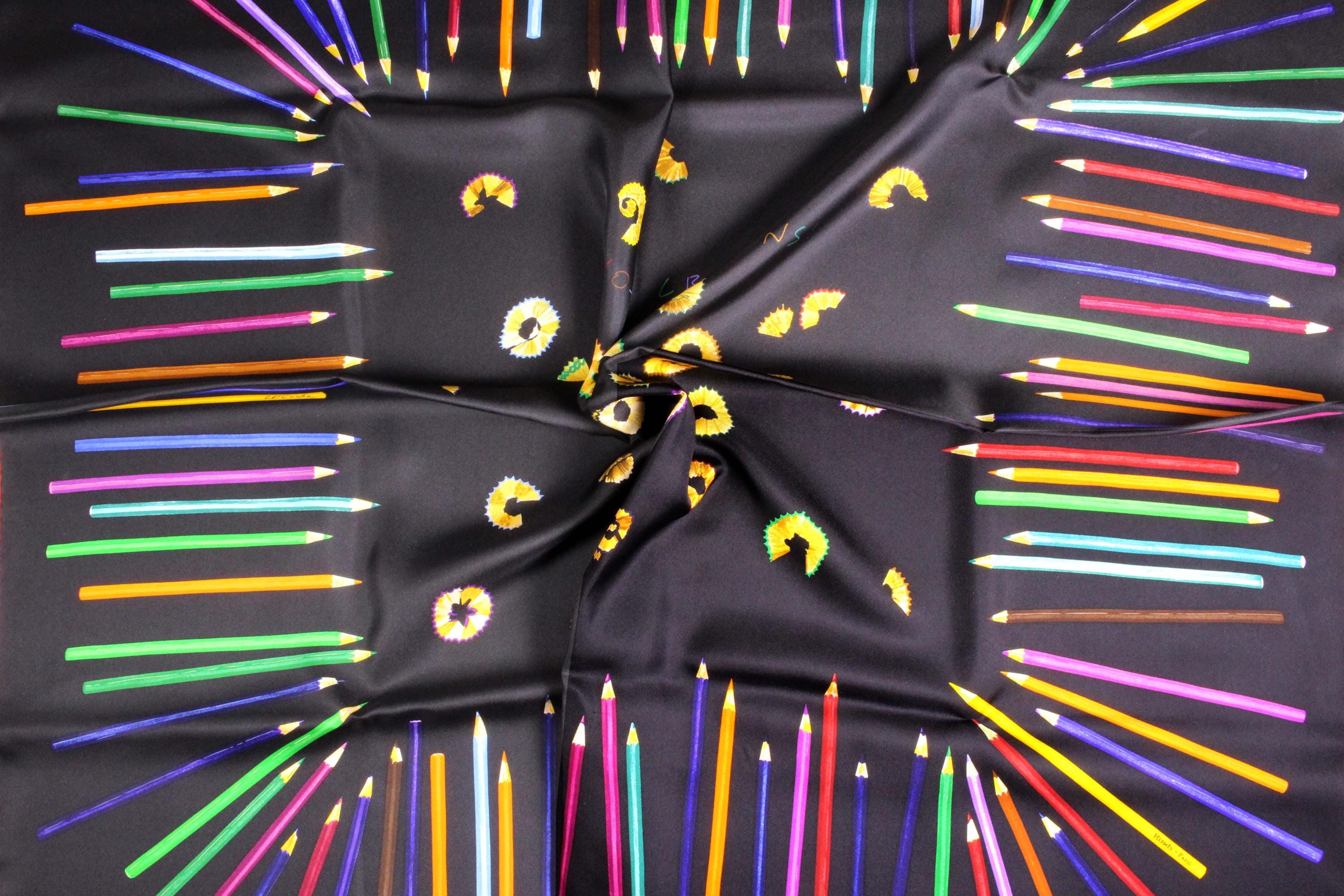 HERMÈS Vintage Scarf “A Vos Crayons